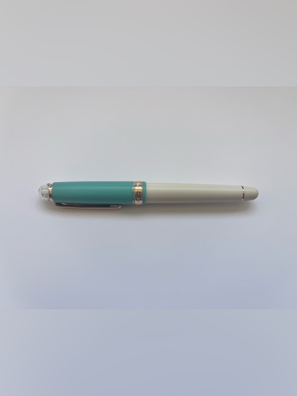 NWOT Platinum 3776 Century Fountain Pen Shape of Heart Bluebird Fine Nib 14K
